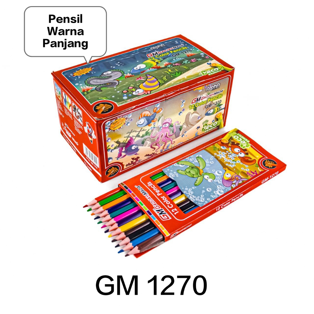 

Pensil Warna Panjang GM 1270 Isi 12 Warna