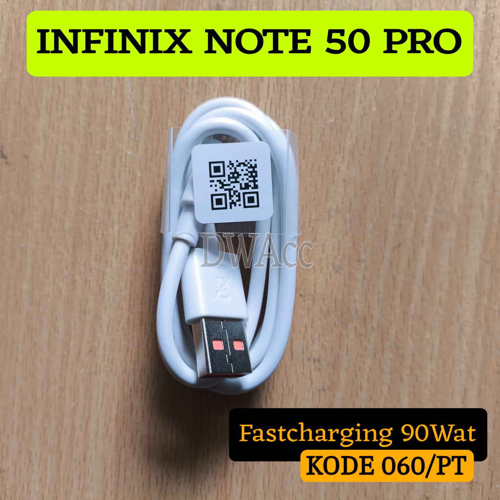 Kabel Charger Infinix 90Watt NOTE 50 PRO Original 100% Cable Type C