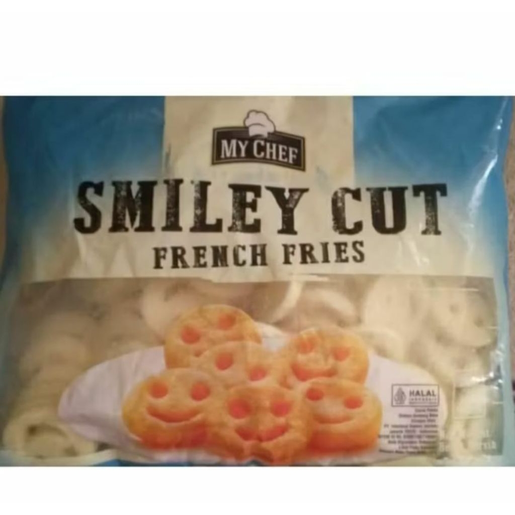 

My Chef Smiley Cut French Fries /Kentang Frozen My Chef 1 Kg Halal