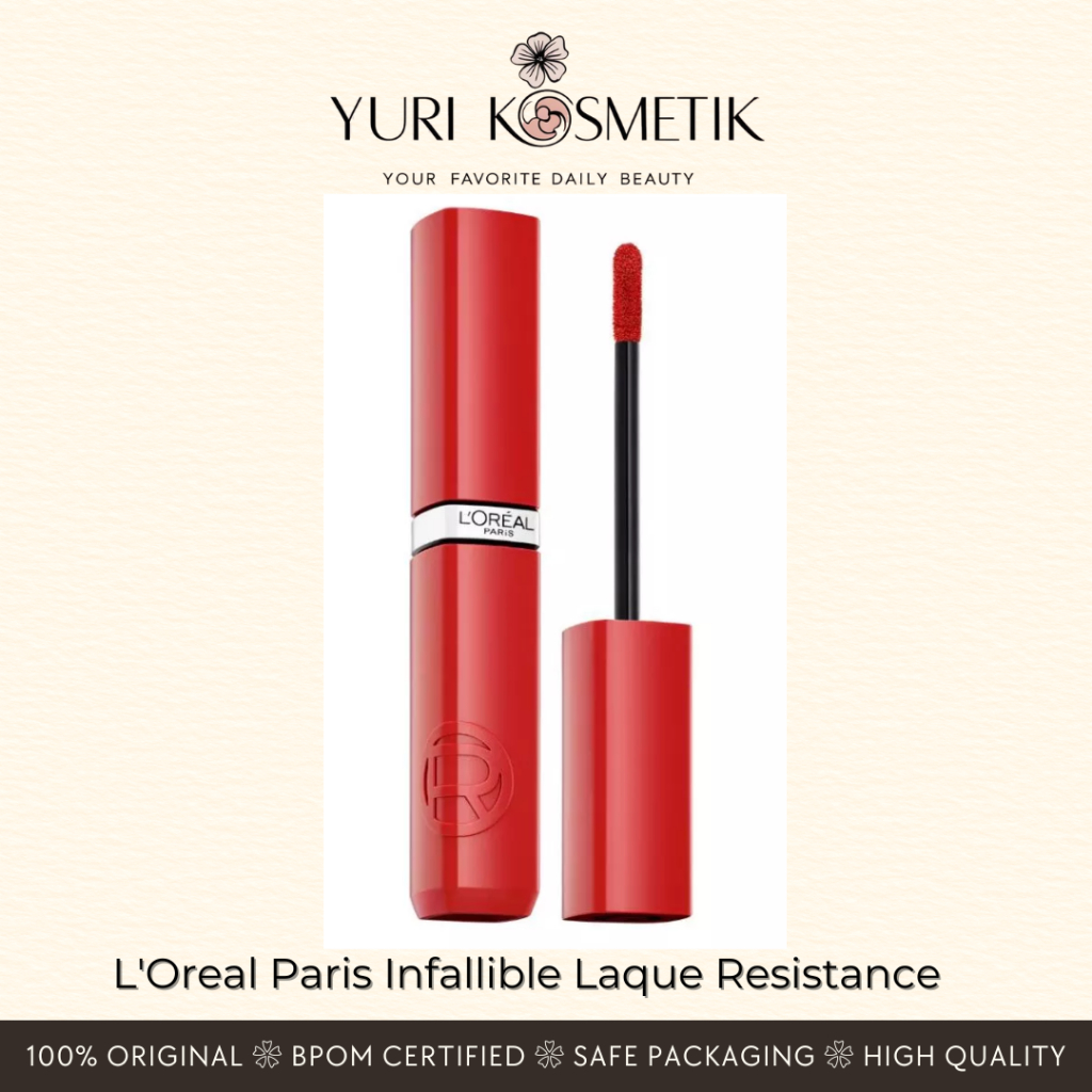 Loreal Paris Infallible Laque Resistance - Lip Cream Glossy Pigmented Nyaman Lipstik Transferproof L