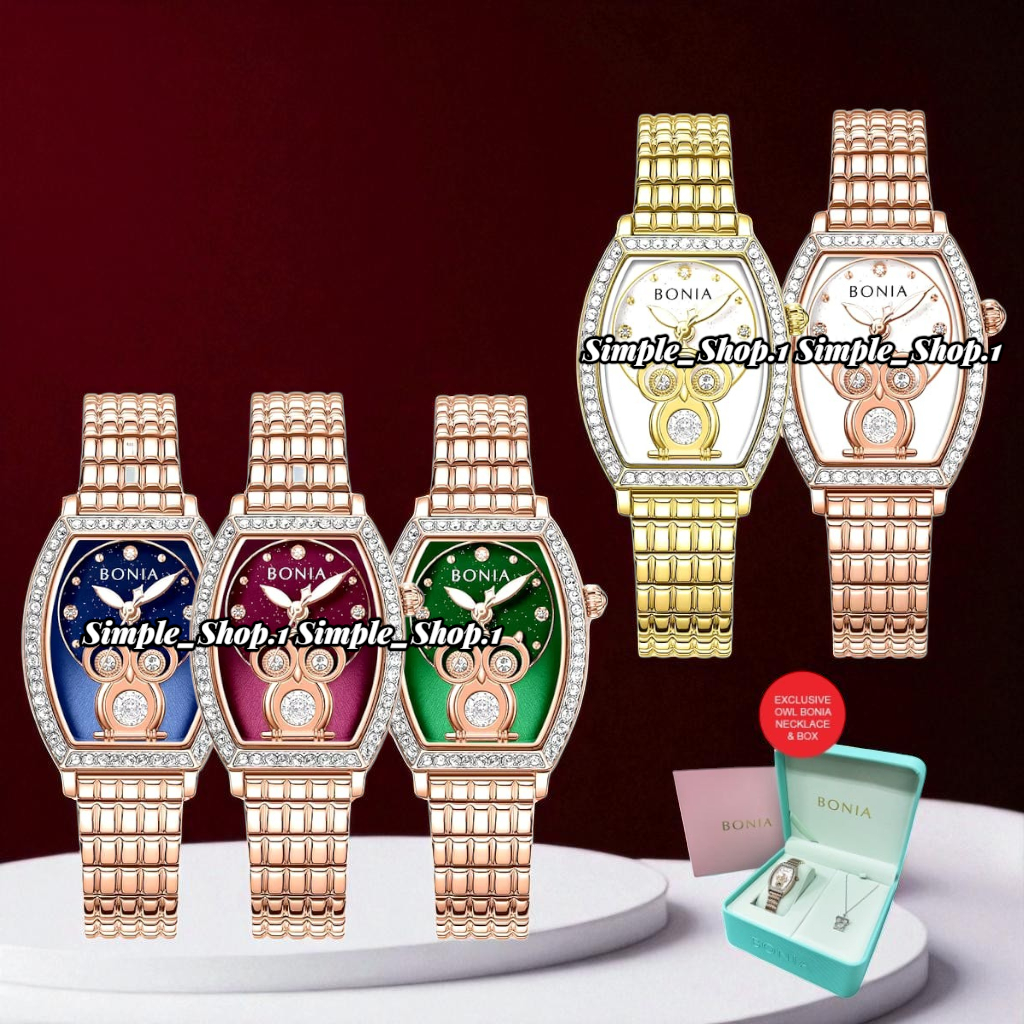 Original 100% FREE KALUNG Jam Tangan Wanita Bonia OWL B10843 BNB10843 Garansi Resmi 2 Tahun