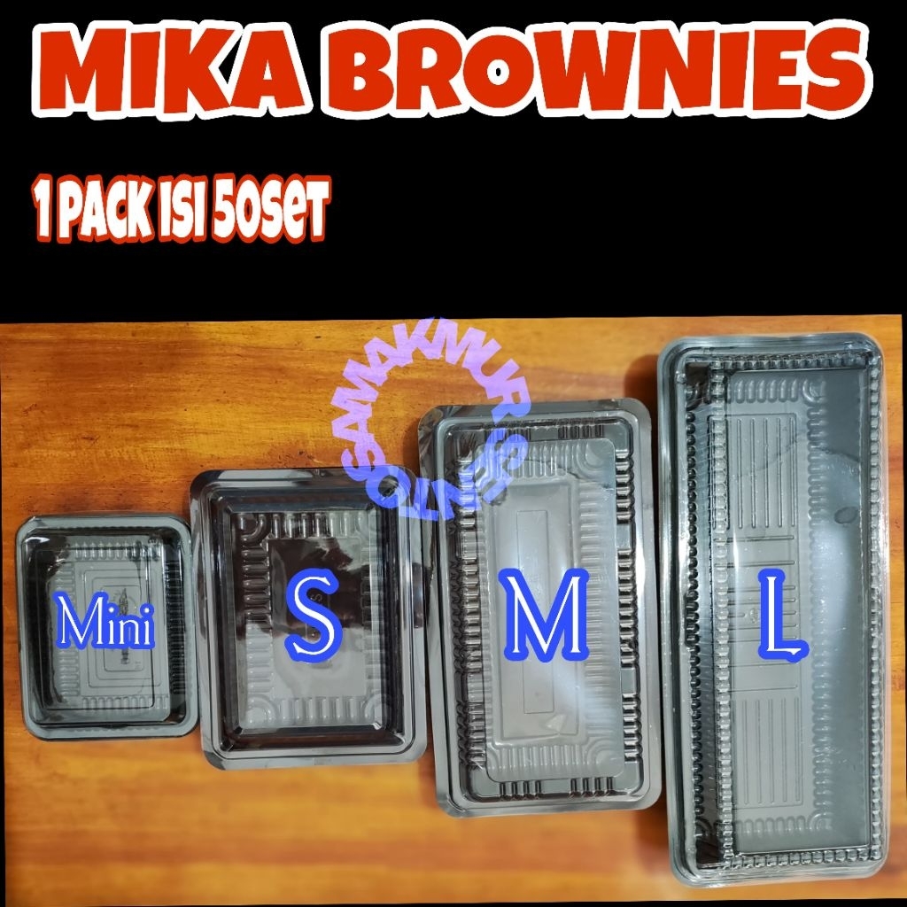 Ecer 10 pcs Mika Brownies Mini / Mika Brownies SB 110 / SB110 ( 13x10 cm) . BACA DESKRIPSI