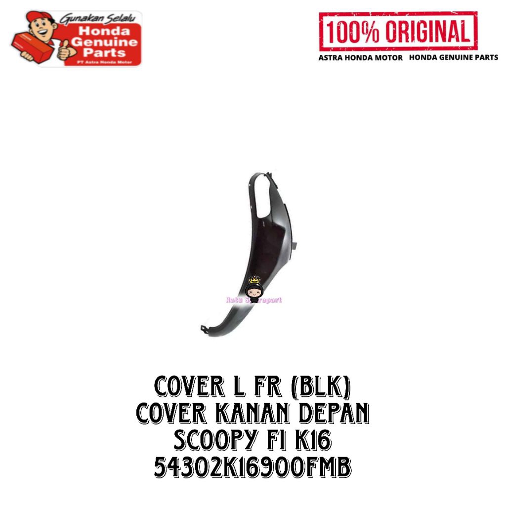Cover R Fr (Cover Kanan Depan) Scoopy FI Original - 54302K16900FMB - Cover R Fr Scoopy FI K16 - Cove