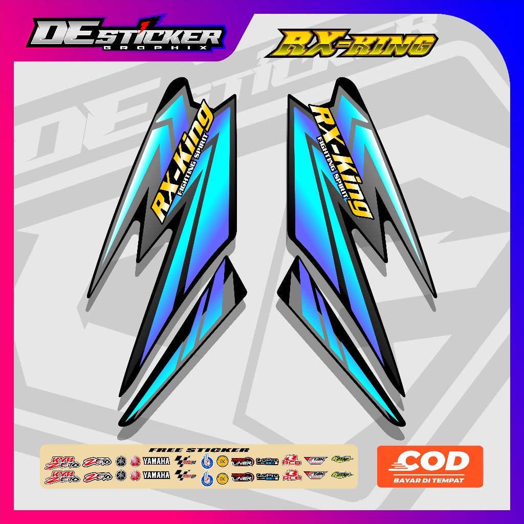 Striping Original RX KING original Sticker Variasi Rx king minimalis chrome hologram glosy doff