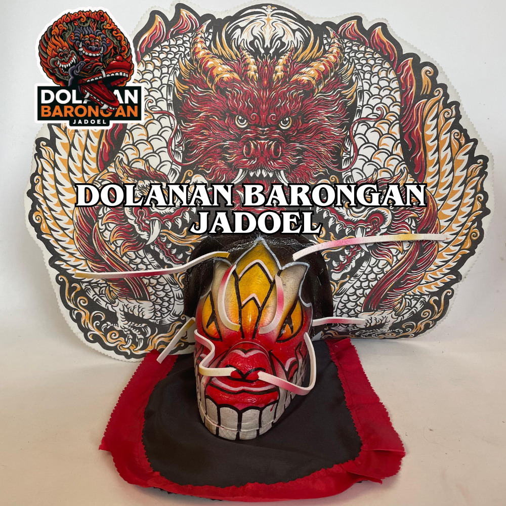 MAINAN ANAK BARONGAN SPON NAGA PUTIH BONUS KAIN KEMUL TINGGAL MAINKAN SAJA