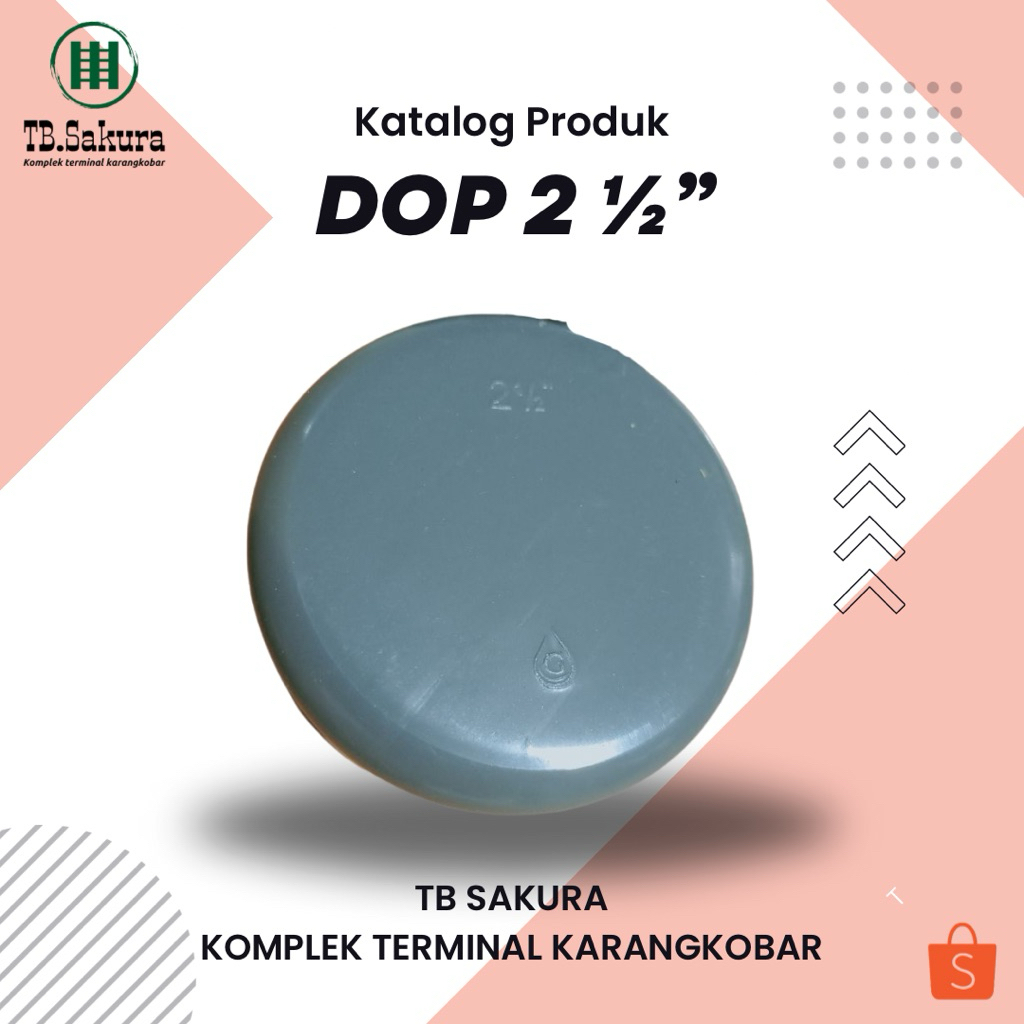 Dop 2,5 in PVC / Tutup Pipa Paralon 2 1/2" /  Cap 2 1-2 inch ASVIRA