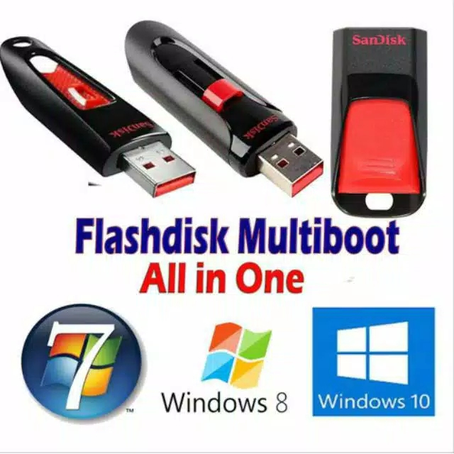 Flashdisk Bootable Windows 7 / 8.1 / 10 / 11