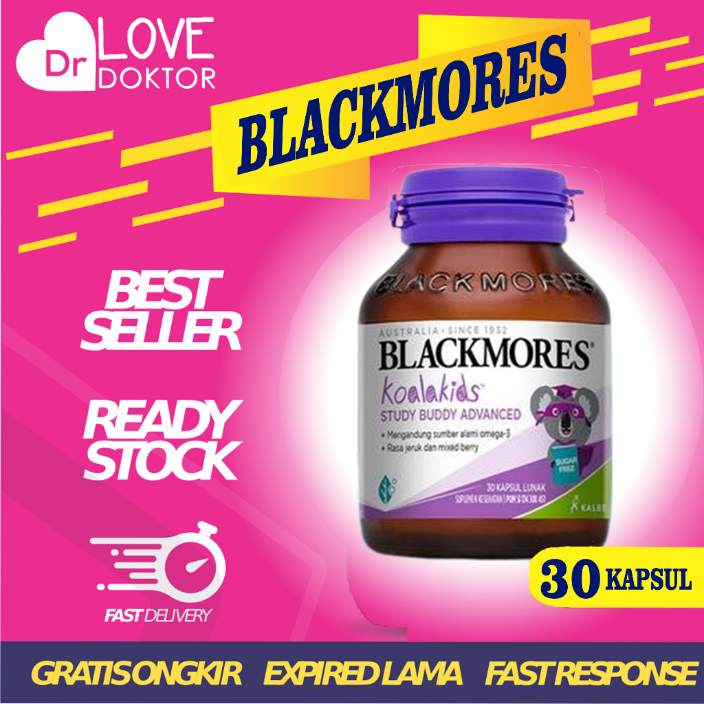 BLACKMORES KOALA KIDS STUDY BUDDY ADVANCED OMEGA 3 SUPLEMEN MINYAK IKAN ANAK 30 KAPSUL
