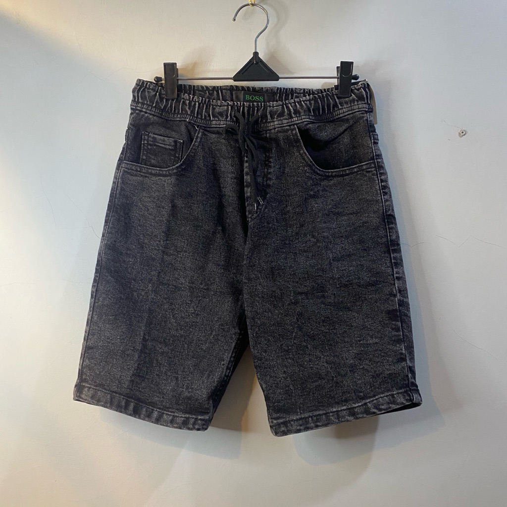CELANA PENDEK JEANS BOSS BOARSHORT  SOFT JEANS DISTRO