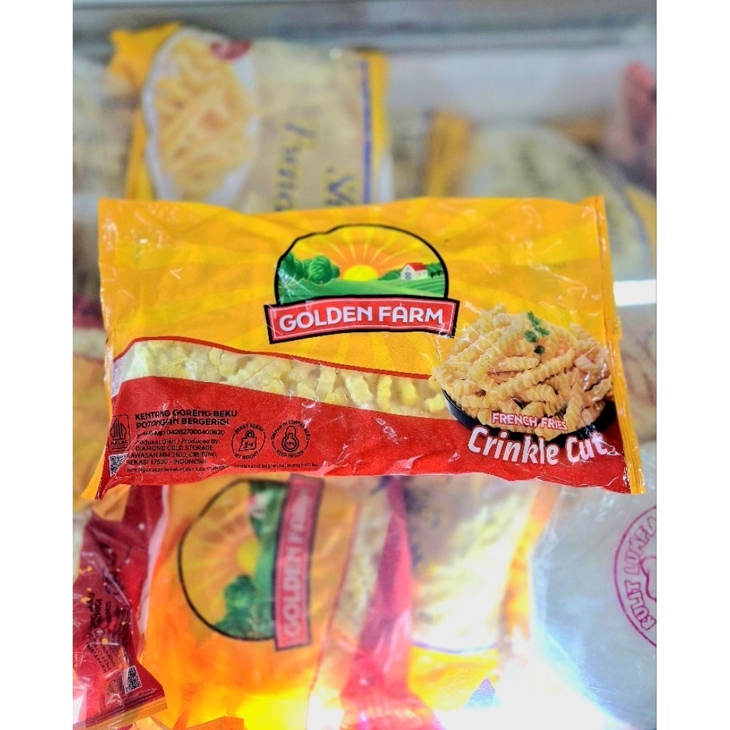KENTANG 1KG CRINKLE GOLDEN FARM | KENTANG KERITING FROZEN