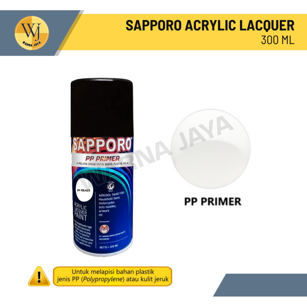 Sapporo Acrylic 300ML** PP Primer / Cat Spray Semprot Aerosol PP Primer