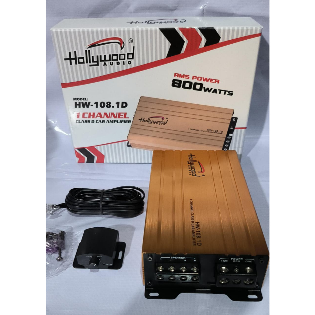 Power amplifier monoblock Hollywood HW-108.1D class D car amplifier 800watts