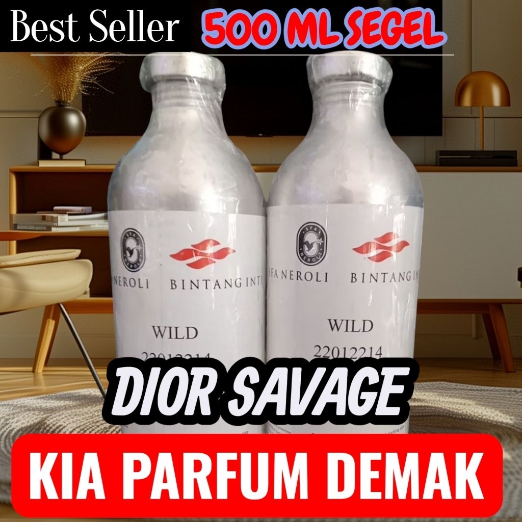 WILD SEGEL KALENG 500ML BIBIT PERFUME MURNI DIOR SAUVAGE SFA NEROLI DARI BINTANG INTI