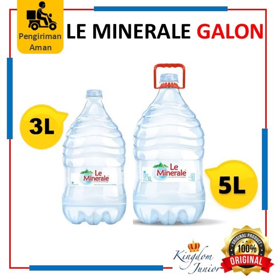 Le Minerale Air Mineral 3 - 5 Liter Galon Kecil / LEMINERALE Galon Kecil 5 Kg dan 3 Kg / Air Mineral