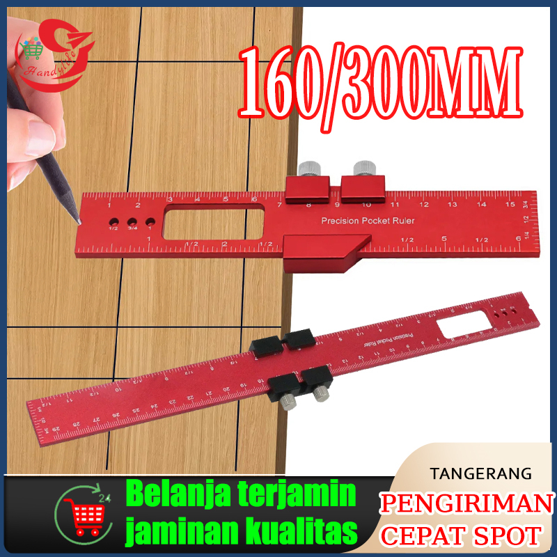 

Penggaris Presisi Mark Line Woodworking Stop Precision Pocket Ruler Dengan Stop Slide
