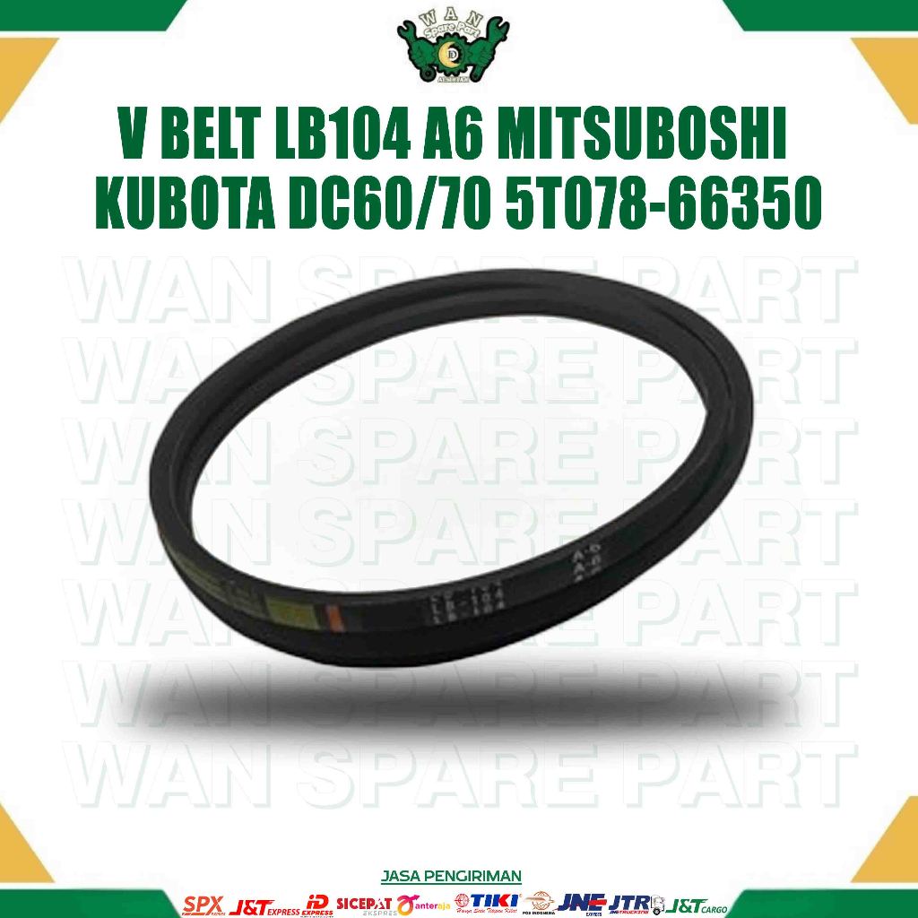 V BELT LB104 A6 MITSUBOSHI KUBOTA DC60/70 5T078-66350 for COMBINE HARVESTER WAN SPAREPART