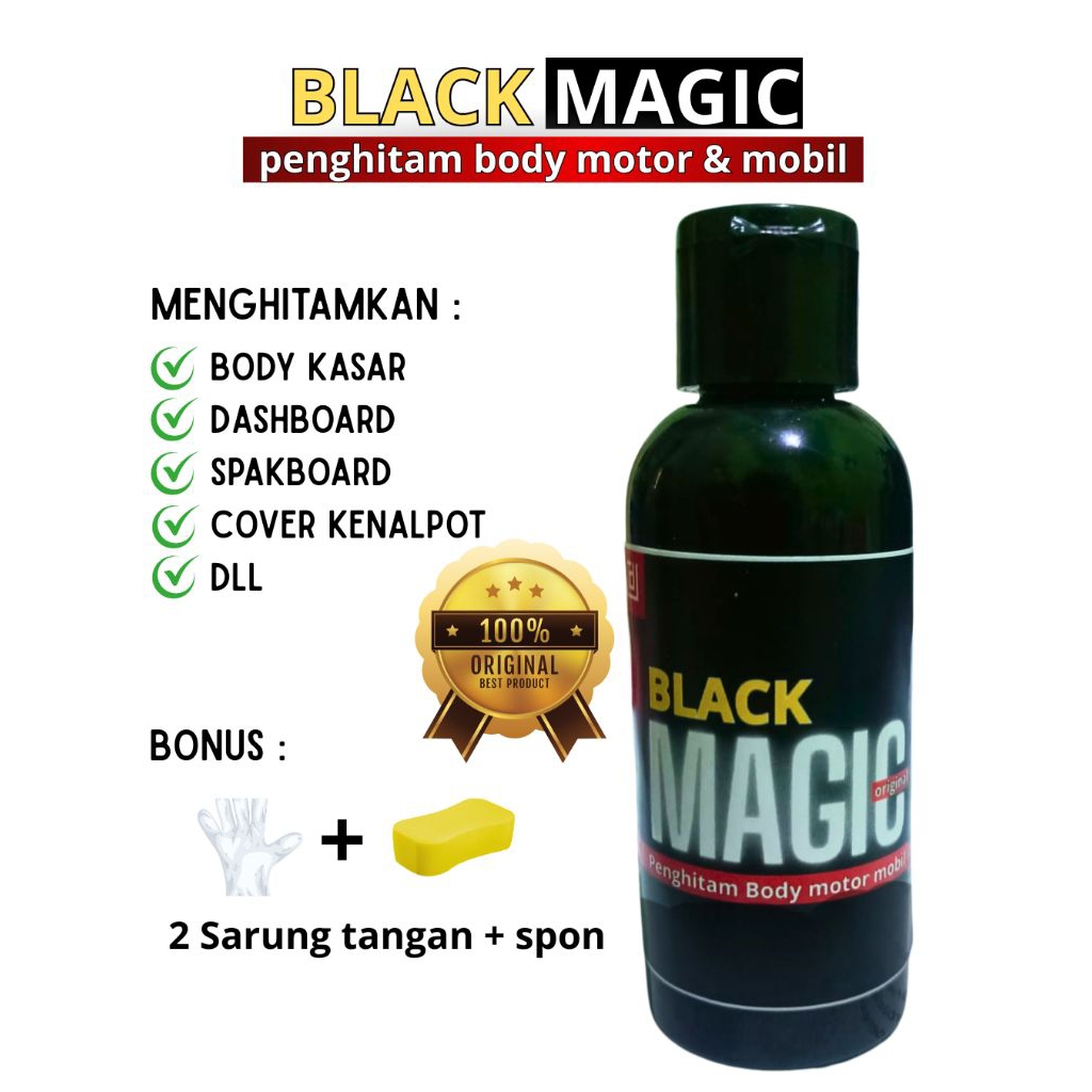 Decan Black Magic Permanent, penghitam body motor mobil, penghitam trim/body kasar motor mobil perma