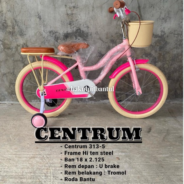 Sepeda Anak cewek keranjang mini ring 18 centrum 313 model klasik | Sepeda anak cewek keranjang ring