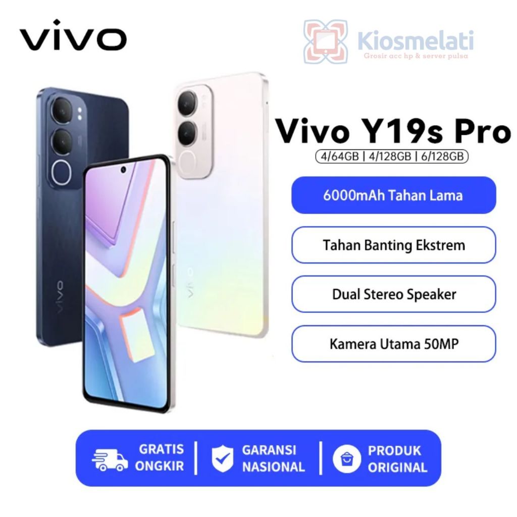 VIVO Y19S PRO RAM [ 4+4/64GB - 4+4/128GB - 6+6/128] ORIGINAL BERGARANSI RESMI 1 TAHUN
