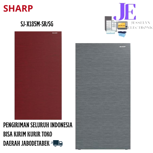 KULKAS SHARP SJ-X185M-SR/SG 1 PINTU 166 LITER