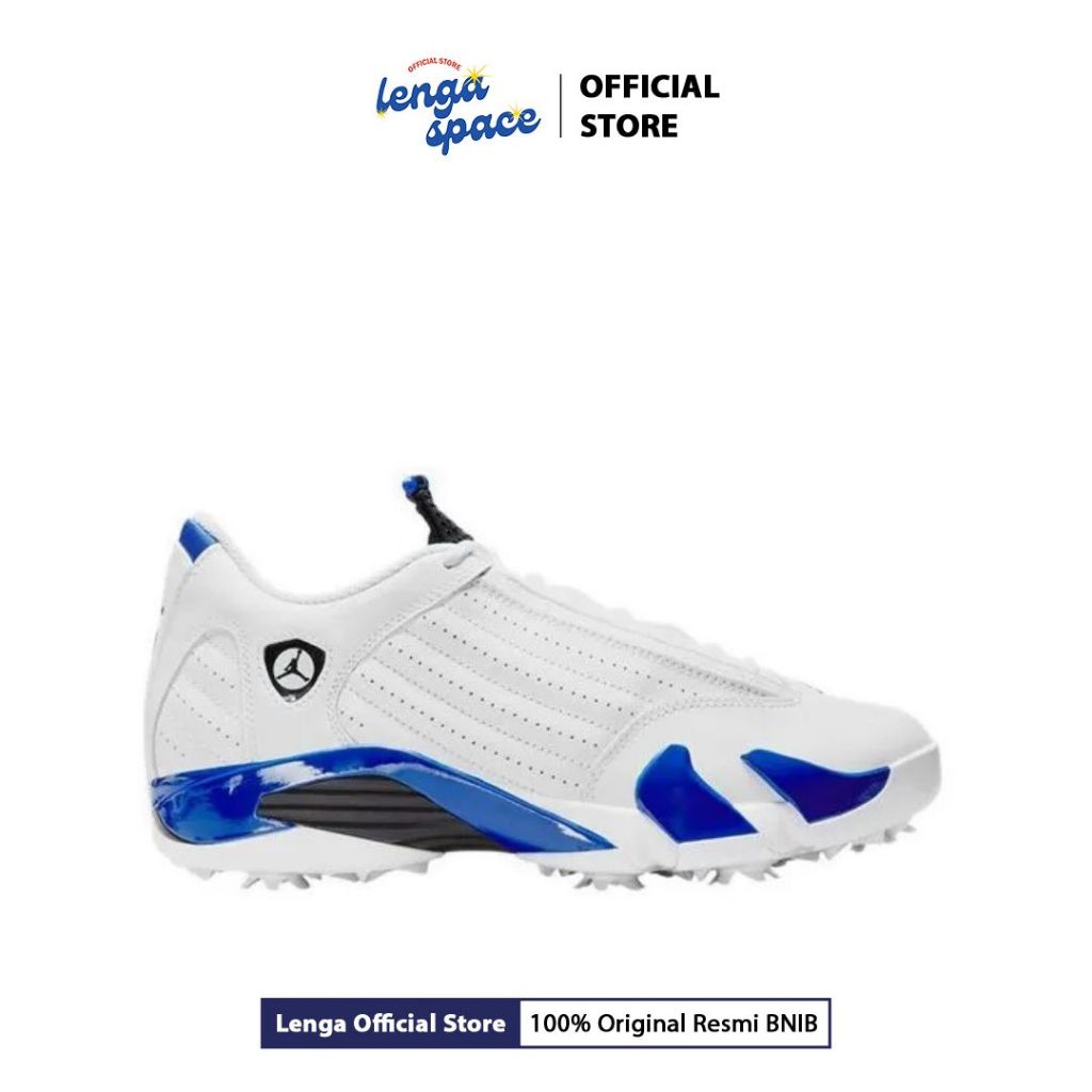 Sepatu Golf Pria Air Jordan 14 G - White/Blue (HJ7710-101) Original