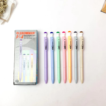 

TBMO ( ECER ISI 6 ) BOLPEN Ballpoint Snowman V - 4 / V4 Pastel Pulpen Bolpen Bolpoint