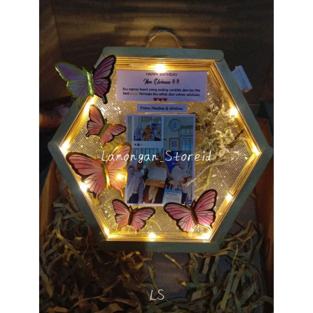 (Langsung Kirim) Flower In Frame Termurah / Kado Anniversary / Kado Ulang Tahun / Kado Wisuda / Hamp