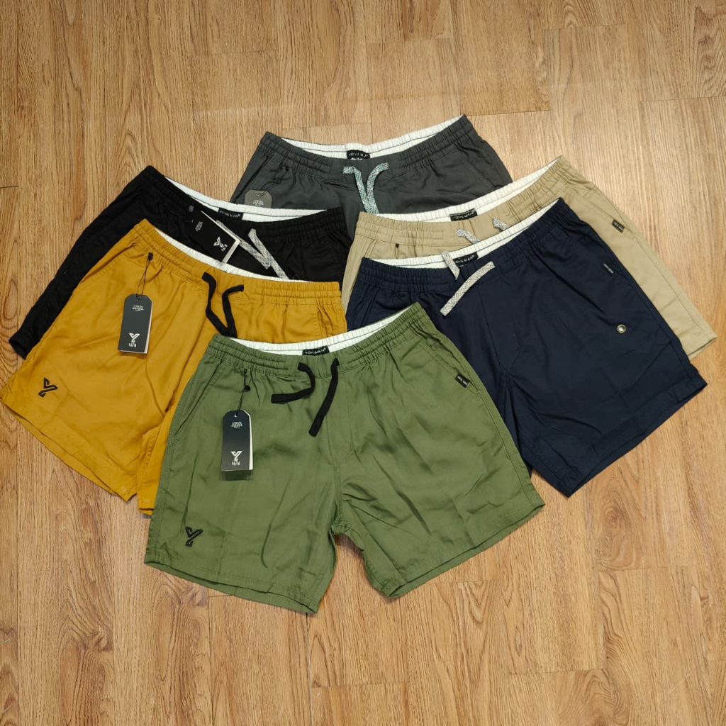 YOYA MAN-BISA COD-CELANA PENDEK BOXER SANTAI CEWE COWO DISTRO PREMIUM Material : Katun TWILL Garment