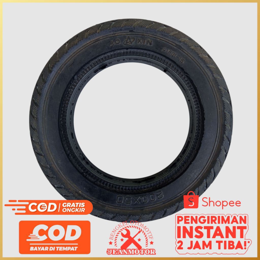 Ban Mati Solid Tire 200x50 AOXIN Skuter Listrik Sepeda Listrik Hoverboard Kursi Roda
