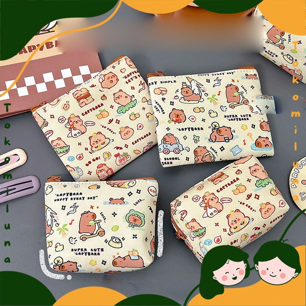 Mini pouch capybara lucu cute dompet kecil dompet uang koin MK1843