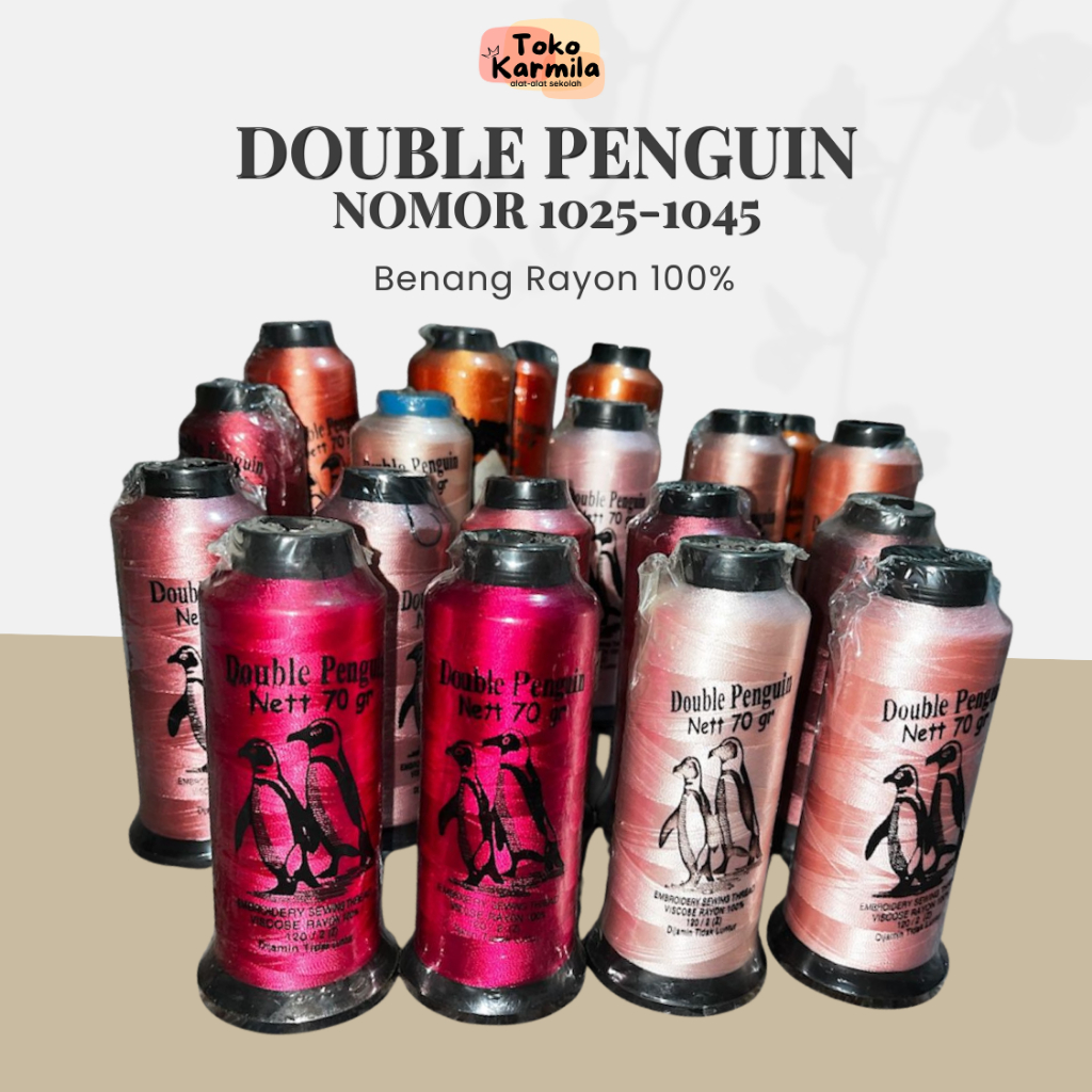 Benang Bordir (1025-1045) - DOUBLE PENGUIN RAYON 100%