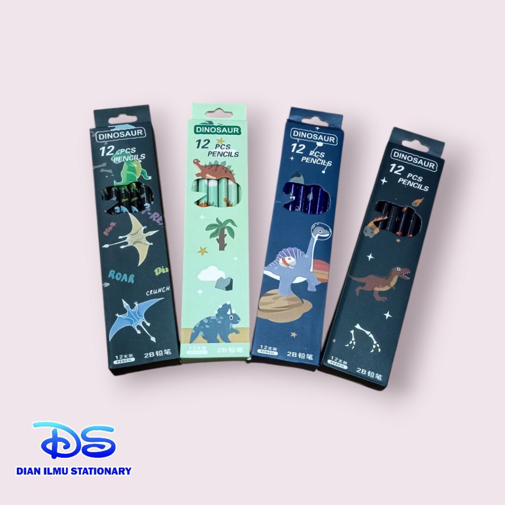 

Dian Ilmu Stationary Pensil 2B 0001 Dino Pack 12 Pcs Motif Dinosaurus