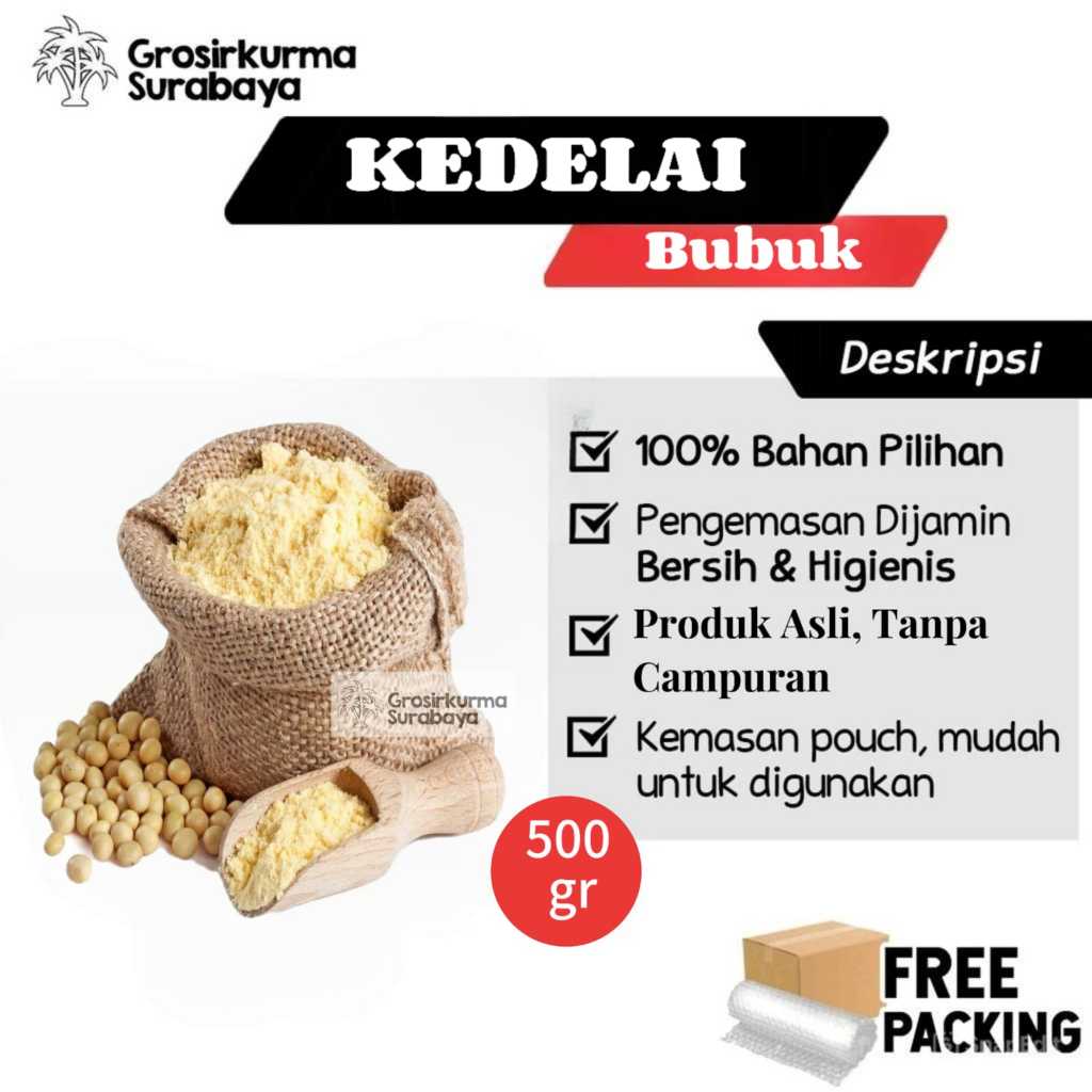 

KEDELAI BUBUK 500gr Asli Tanpa Bahan Campuran Kualiatas Premium Terbaik Untuk Kesehatan Badan