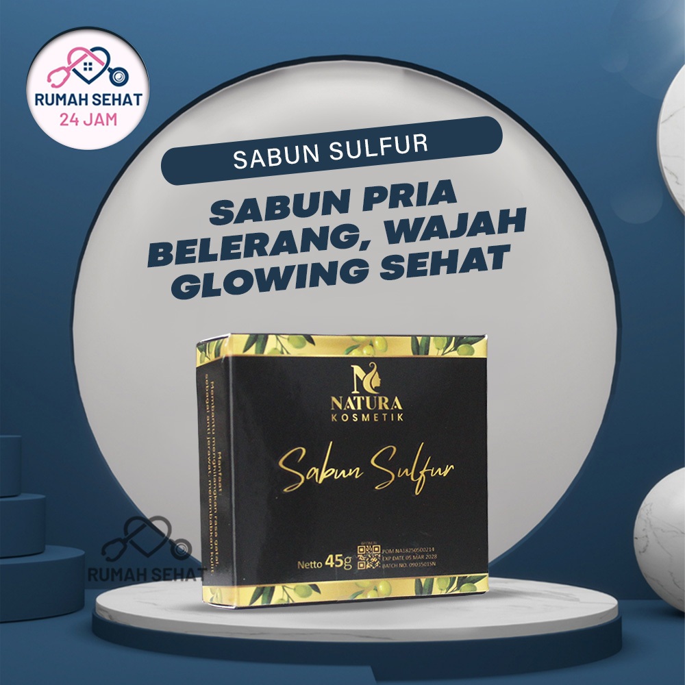 SABUN PEMUTIH WAJAH PRIA SABUN SULFUR BELERANG NATURA Sabun Belerang Sabun Sulfur