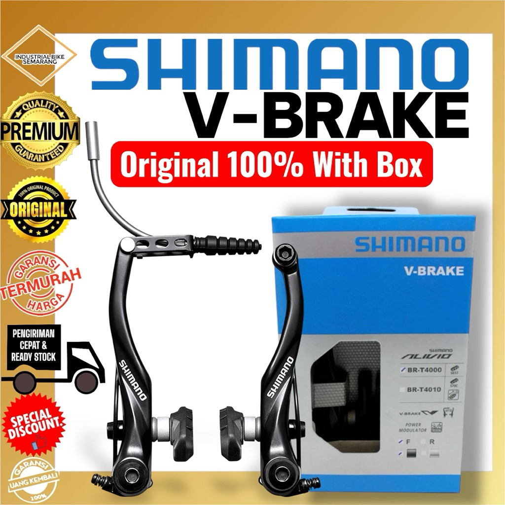 ( ORIGINAL BOX T4000 ALIVIO V-BRAKE ) Rem Sepeda Vbrake MTB Seli Lipat Commuter Gunung Federal