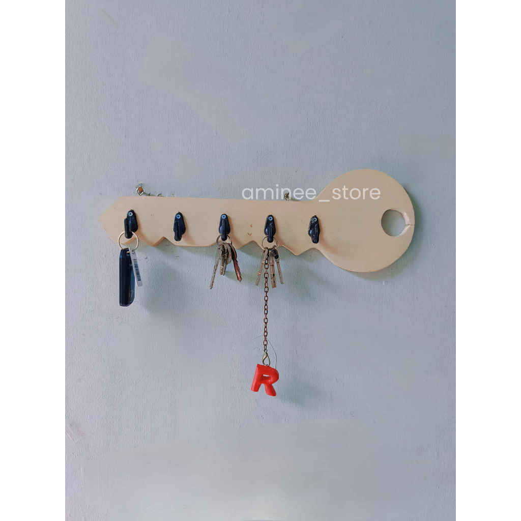 Gantungan Kunci unik / Tempat Gantungan Kunci kayu /Hook Gantungan kunci dinding kayu