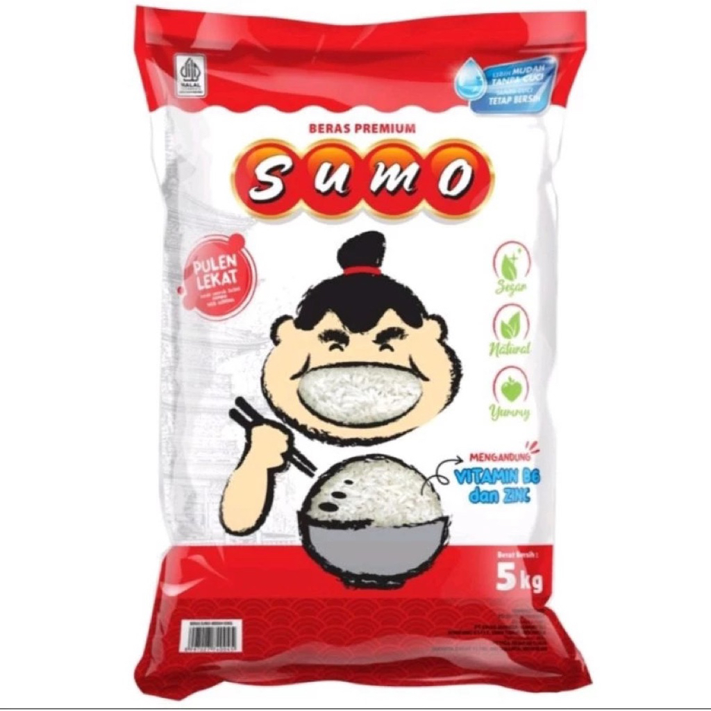 

Beras sumo 5kg premium merah