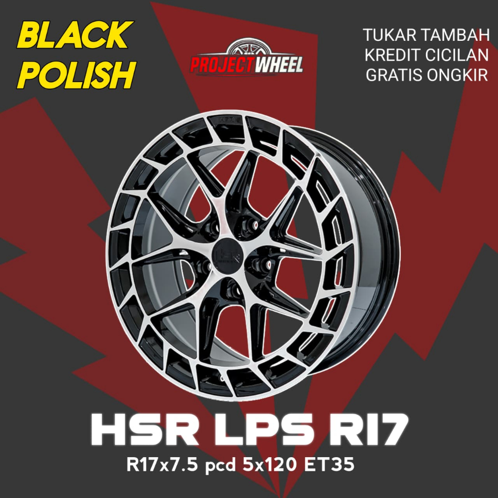 VELG HSR R17 BLACK POLISH | BMW DISCOVERY MINI BYD RING 17 5X120 HSR LPS