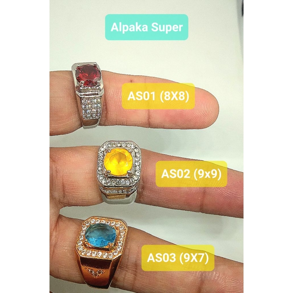Ring Cincin Emban Alpaka Super Batu Kecil 2