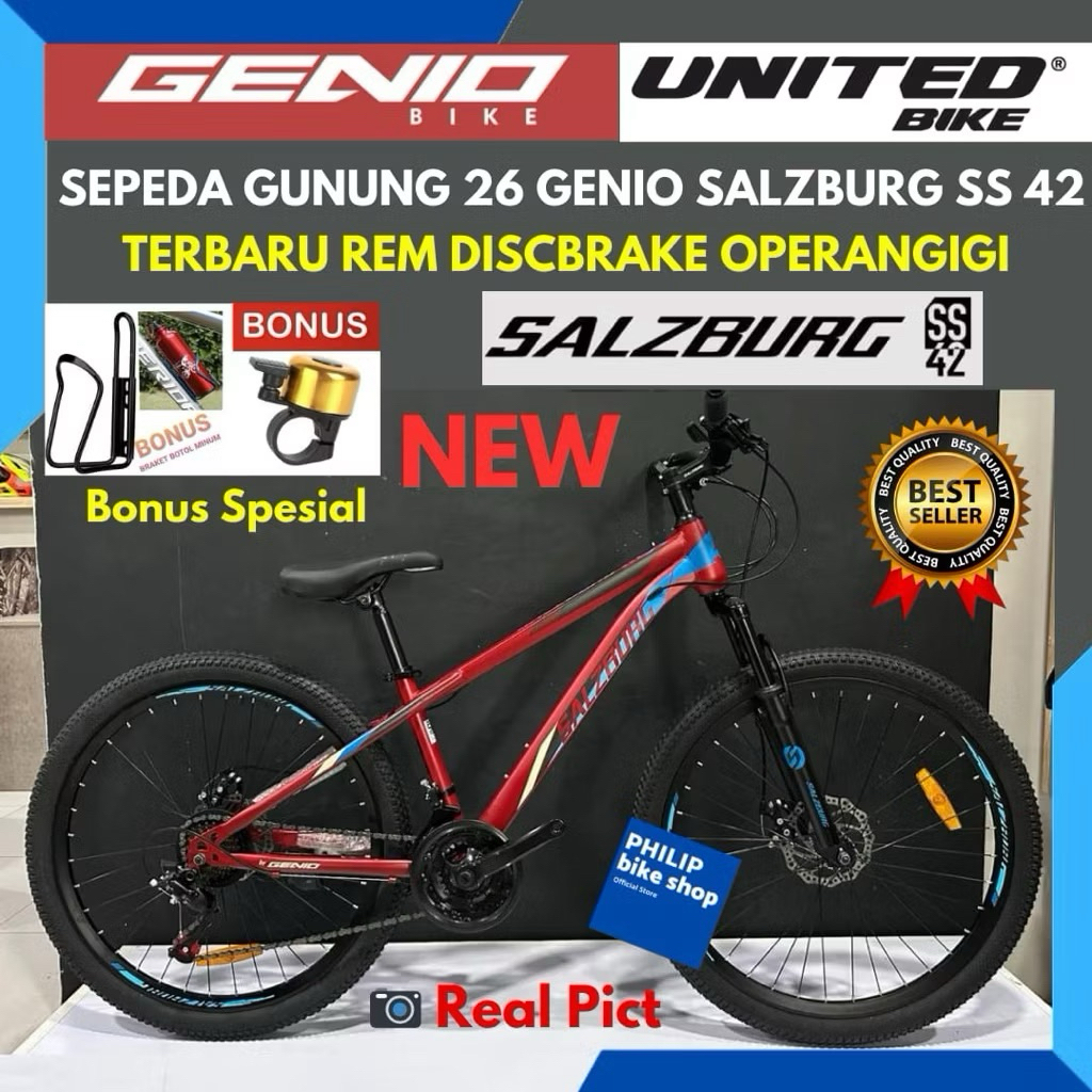 Sepeda Gunung MTB 26 Genio Salzburg SS42 M3411 M703 By Unitedbike Terbaru