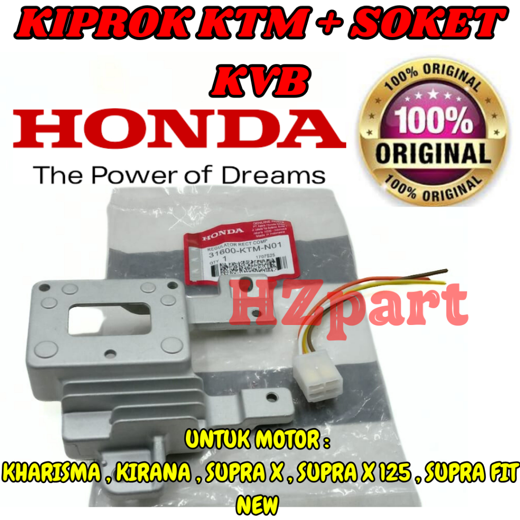 KIPROK KTM + SOKET KVB HONDA KARISMA/SUPRA X 125 OLD/KIRANA BARANG BERKUALITAS ASLI 100% ORIGINAL .