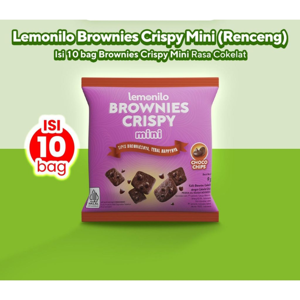 

lemonilo brownies crispy mini 1 dus isi 24pouch