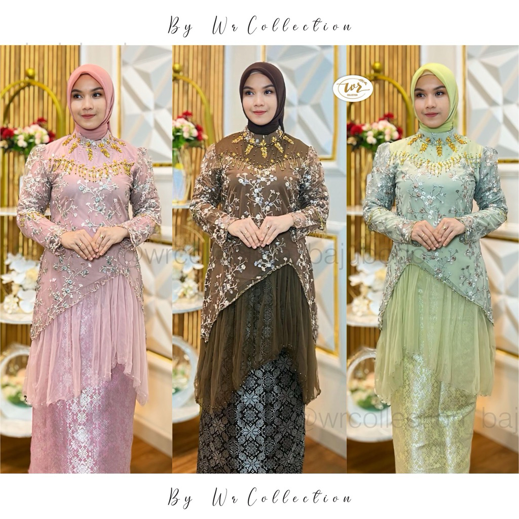 ROSE BAJU BODO TUNIK Payet / Kebaya Modern/ Baju Lamaran/ Baju wedding bugis