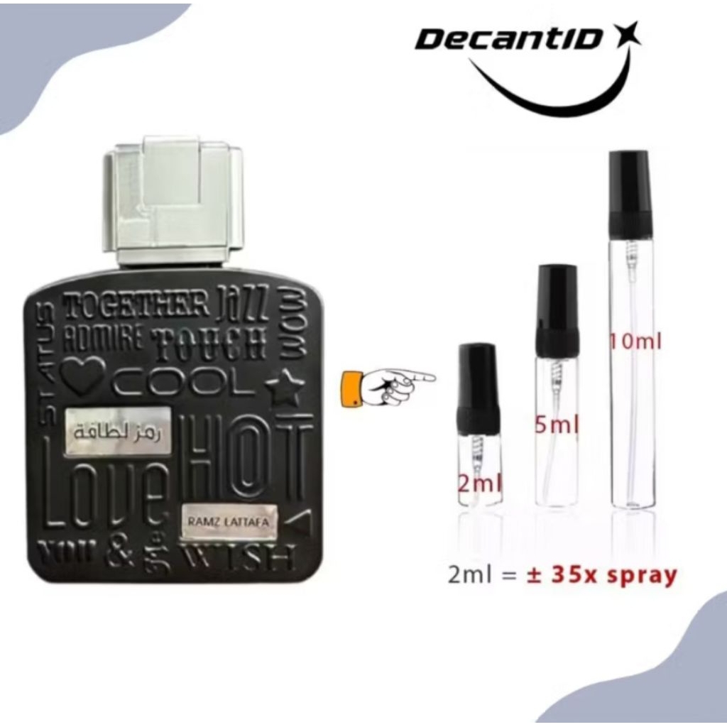Decant Parfum Lattafa Ramz Silver 2ml 5ml 10ml