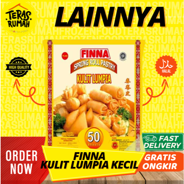 

FINNA KULIT LUMPIA KECIL ISI 50 / SPRING ROLL PASTRY 125mm x 125 mm