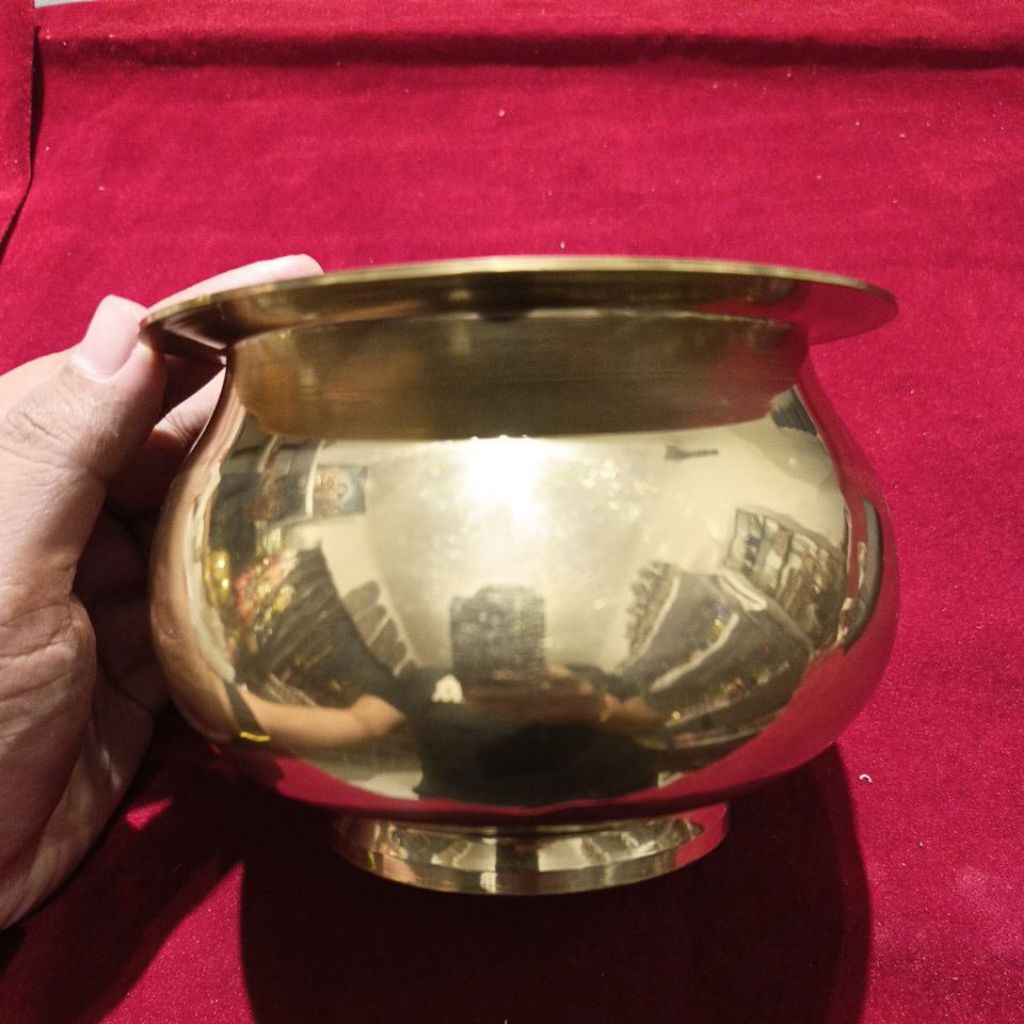 Bokor Kuningan Asli Tempat Dupa Hiolo dan Lainya Asli kuningan Istimewa