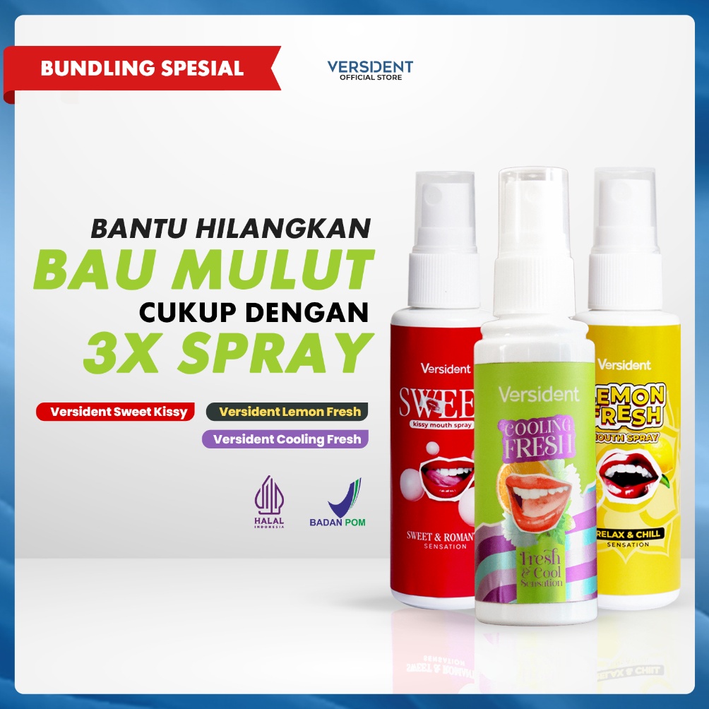 Action Now PROMO LIVE Mouth Spray Versident Cooling Fresh Original  Pengharum Mulut  Mengatasi Bau M