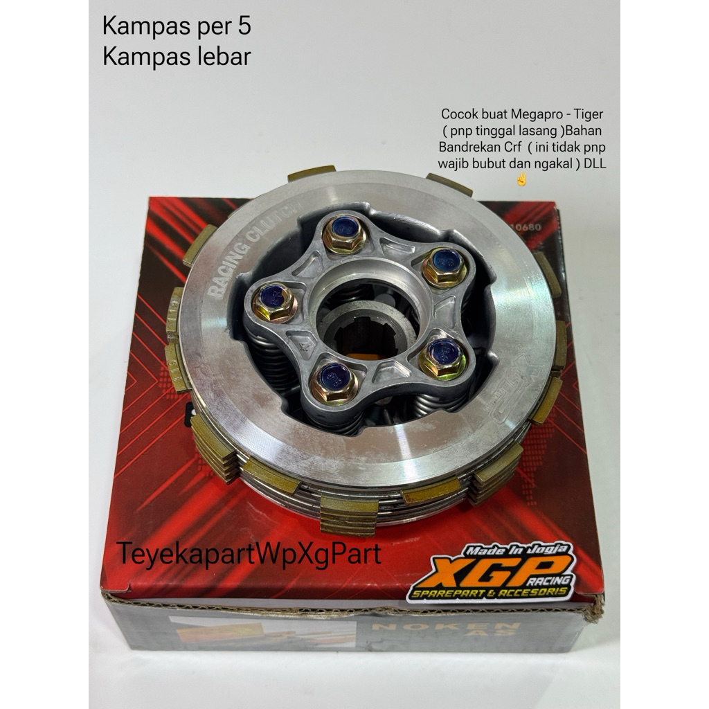 rumah kampas house kopling per pir 5 bukan per 6 kampas 6 viar 250 cc pnp cb gl pro tiger megapro bi