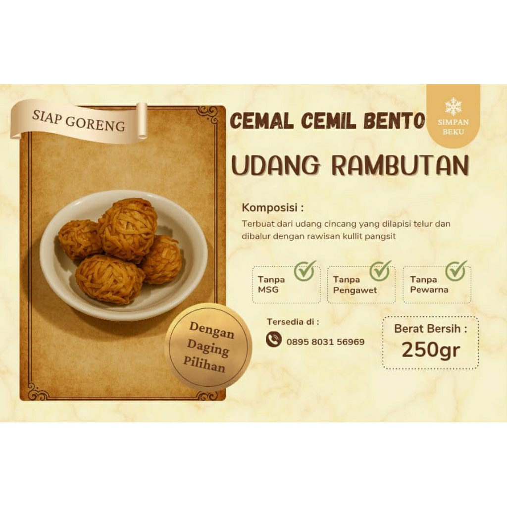 

Udang Rambutan Frozen Food isi 10 pcs per pack