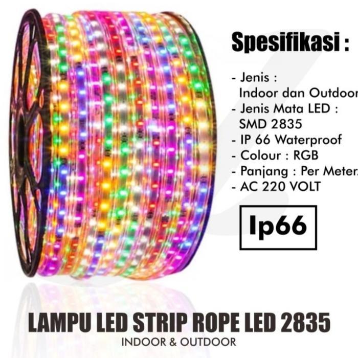 LED Strip RGB SMD 2835 Warna-Warni Waterproof Merah Hijau Biru Putih Kuning